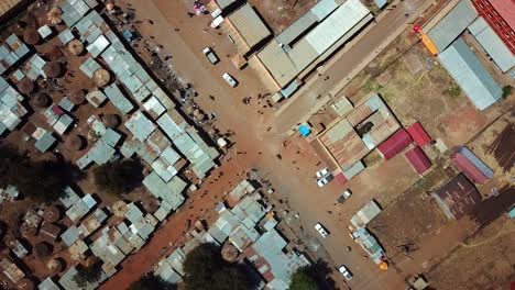 Topdown-Aerial-Of-Moroto-Townscape-In-Karamoja-Region,-Uganda,-East-Africa