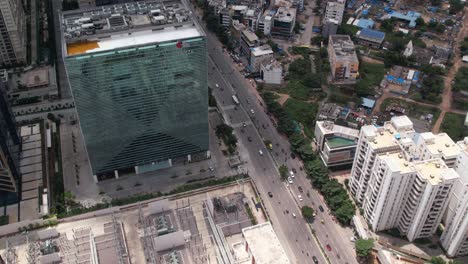 Aerial-footage-of-Hyderabad-Hitech-City-Commercials-Area-for-IT-Companies