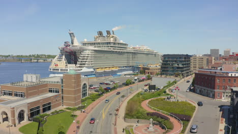 Rising-aerial-view-of-the-Oasis-of-the-Seas-cruise-ship-at-Port-Saint-John