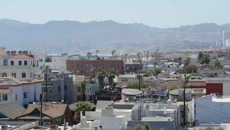 Wide-rooftop-landscape-shot-of-Venice-Beach-looking-towards-the-Santa-Monica-Mountains