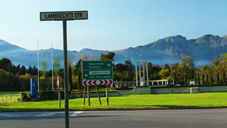 Iconic-Huguenot-Monument-representing-religious-freedom-in-Franschhoek,-RSA