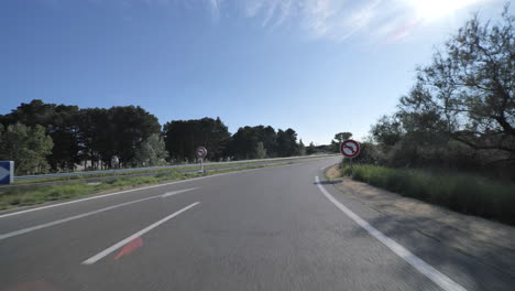 Entering-an-empty-highway-during-lockdown-Montpellier-sunny-day-France