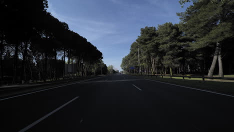 Empty-asphalt-road-drive-during-lockdown-France