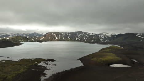 Lago-Frostastaðavatn-En-Las-Tierras-Altas-De-Islandia-Cerca-Del-Volcán-Landmannalaugar