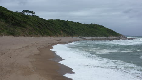 empty-beach-on-a-cloudy-grey-day-Atlantic-ocean-french-basque-coast