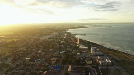 City-of-Port-Elizabeth-during-sunset-industrial-harbour-in-background