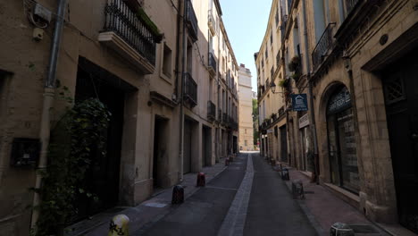 Geschlossene-Geschäfte,-Leere-Straßen-In-Montpellier,-Frankreich,-Sperrung