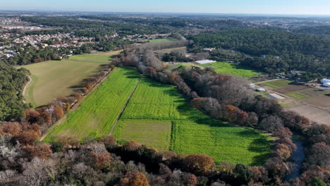 Aerial-view-of-Montpellier's-lush-farmlands-and-woodlands