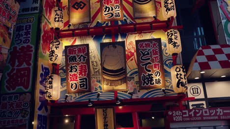 Old-Japanese-Sumo-Street-Art-and-Shrine-at-Shinsekai-Retro-Town