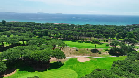 Aerial-view-of-Mandelieu-Golf:-A-golfer's-paradise-on-the-French-Riviera.