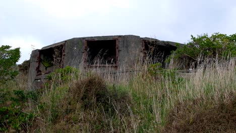 View-of-hidden-WW2-bunker-in-Oruaiti,-previously-known-as-Fort-Dorset-at-Breaker-bay-in-Wellington,-New-Zealand-Aotearoa