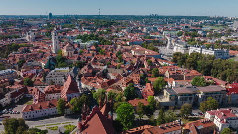 Beautiful-aerial-hyperlapse-of-the-capital-of-Lithuania---Vilnius