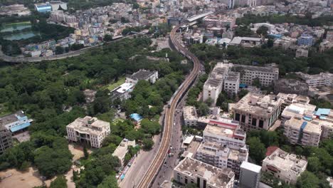 Aerial-video-of-Hyderabad's-central-business-district