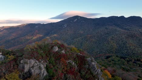 aerial-fast-pullout-from-grandfather-mountain-nc,-north-carolina-in-fall