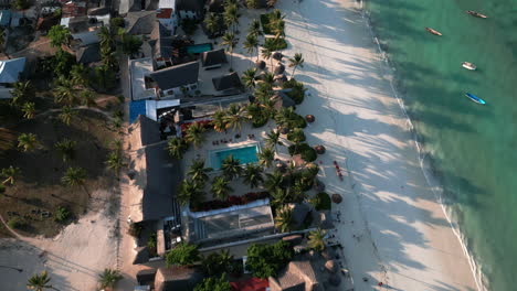 Aerial-view-of-tropical-Zanzibar-beach-with-boats