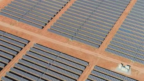 Huge-solar-panel-farm---aerial-flyover