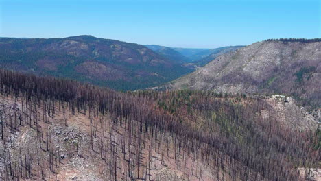 The-burned-landscape-of-the-Eldorado-National-Forest-in-central-California---aerial