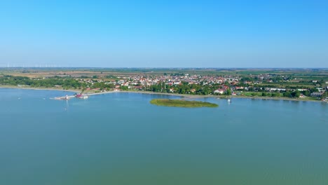 Podersdorf-Lighthouse-And-Coastal-Town-In-Neusiedl-am-See,-Austria