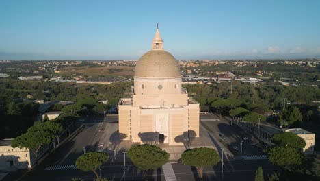 Orbiting-Drone-Shot-Above-Basilica-of-Saints-Peter-and-Paul