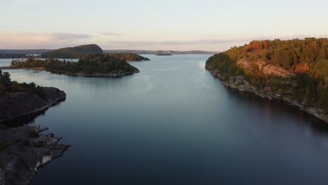 Drone-footage-of-a-fjord-in-northern-Europe