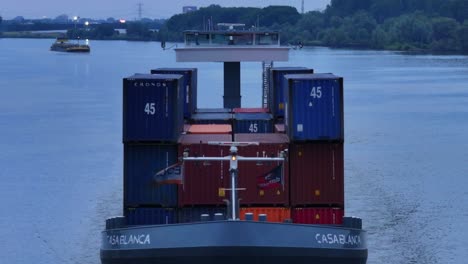 Dutch-Water-Transport:-Cargo-Ship-with-Big-Iron-Containers