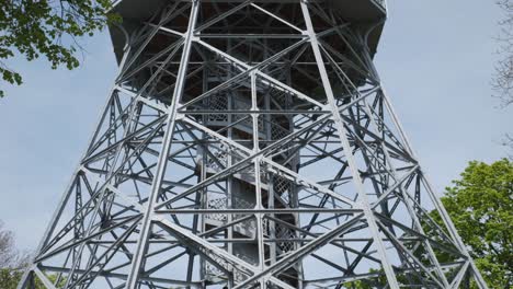 Petrin-Tower-Steel-Framework-On-Petrin-Hill-In-Prague,-Bohemia,-Czech-Republic,-Europe
