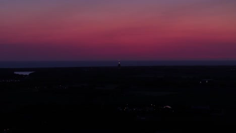Red-Sunset-Sky-At-Twilight-Over-The-Coastline-Of-Zeeland-In-The-Netherlands