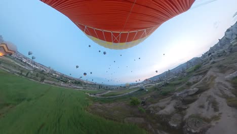 valleys-and-rocks,-balloon-trip-over-cappadocia-turkey