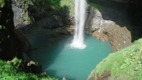 Berglistuber-Waterfall-In-Linthal,-Canton-Of-Glarus-In-Switzerland,-Europe
