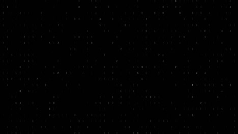 Digital-animation-of-codes-and-text-characters-appearing-in-matrix-style,-slow-matrix-rain-effect-on-dark-background,-digital-world-concept