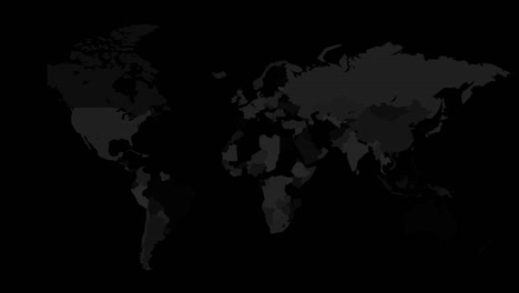 Mapa-Terrestre-Sobre-Fondo-Negro-Con-Animación-De-Efecto-De-Luces-Intermitentes-Aleatorias