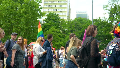 March-of-freedom-in-defence-of-democracy-in-Warsaw-With-People-Carrying-LGBTQ-Flags