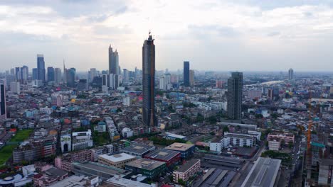 Baiyoke-Sky-Tower:-A-Majestic-Presence-in-Thailand's-Cityscape-Aerial