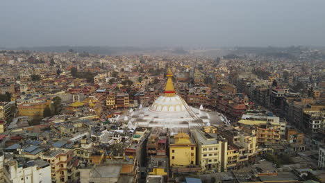 Estupa-Boudhanath,-Patrimonio-De-La-Unesco-En-Katmandú,-Nepal