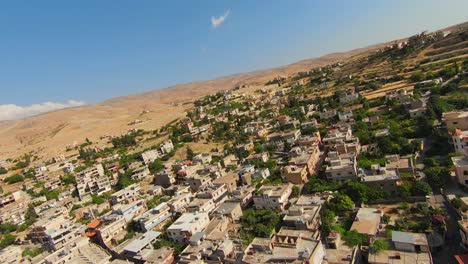 Flight-with-an-FPV-drone-over-Baalbek,-Lebanon