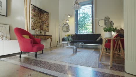 Interiores-De-Un-Elegante-Apartamento-De-Lujo-De-Diseño-Con-Muebles-Contemporáneos.
