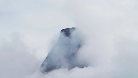 Clouds-Engulfing-Stetinden-Summit-Near-Narvik-In-Nordland-County,-Norway