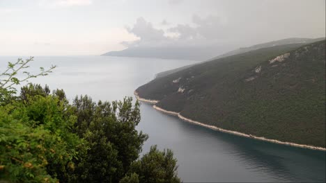 View-of-the-Plomin-channel-leading-out-to-the-Adriatic-Sea-in-Croatia