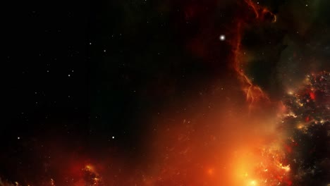 Vuelo-Volar-A-La-Nube-Nebulosa-Roja-4k
