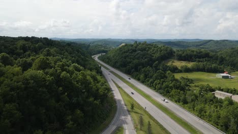 Interstate-79-In-West-Virginia-In-Den-Appalachen-Mit-Blick-Nach-Norden