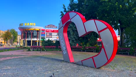 Daugavpils-tourism-promotion-heart-with-Ditton-Nams-shopping-centre-Latvia