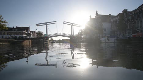 Bridge-across-the-river-Spaarne-in-Haarlem