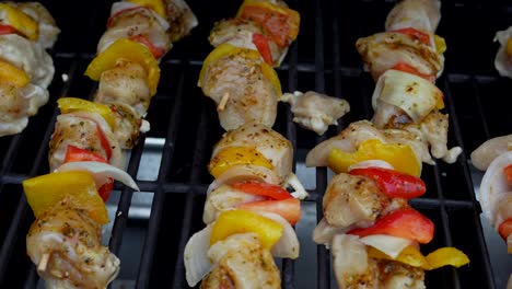 cooking-chicken-kebab-on-bbq-slow-motion