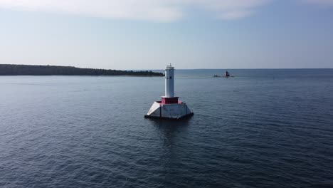 Lone-light-house-in-water