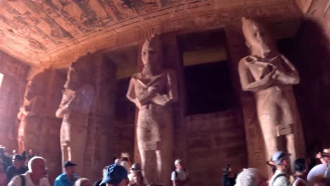 Tourist-inside-the-travel-destination-of-Egypt-caves--pyramids---great-africa-Necropolis