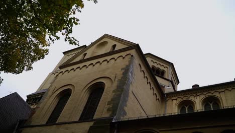 creative-tracking-shot-on-an-old-sandstone-building-old-church-in-Cologne