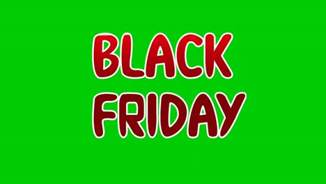 Black-Friday-text-cartoon-animation-motion-graphics-on-green-screen-background-for-discount,shop,-business-concept-video-elements