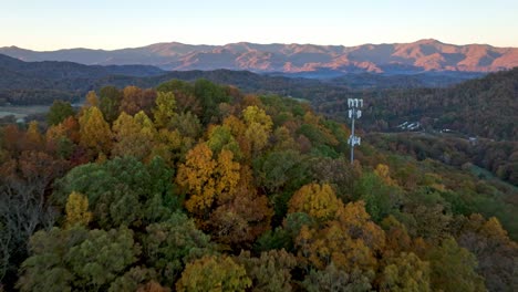 fall-aerial-over-treetop-near-cherokee-nc,-north-carolina-in-autumn
