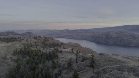 Drone-Horizons:-Grassland-Cliffs-Framing-the-Beauty-of-Kamloops-Lake