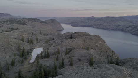 Desert-Oasis-from-Above:-Drone-Glimpses-of-Kamloops-Lake's-Cliffside-Grasslands